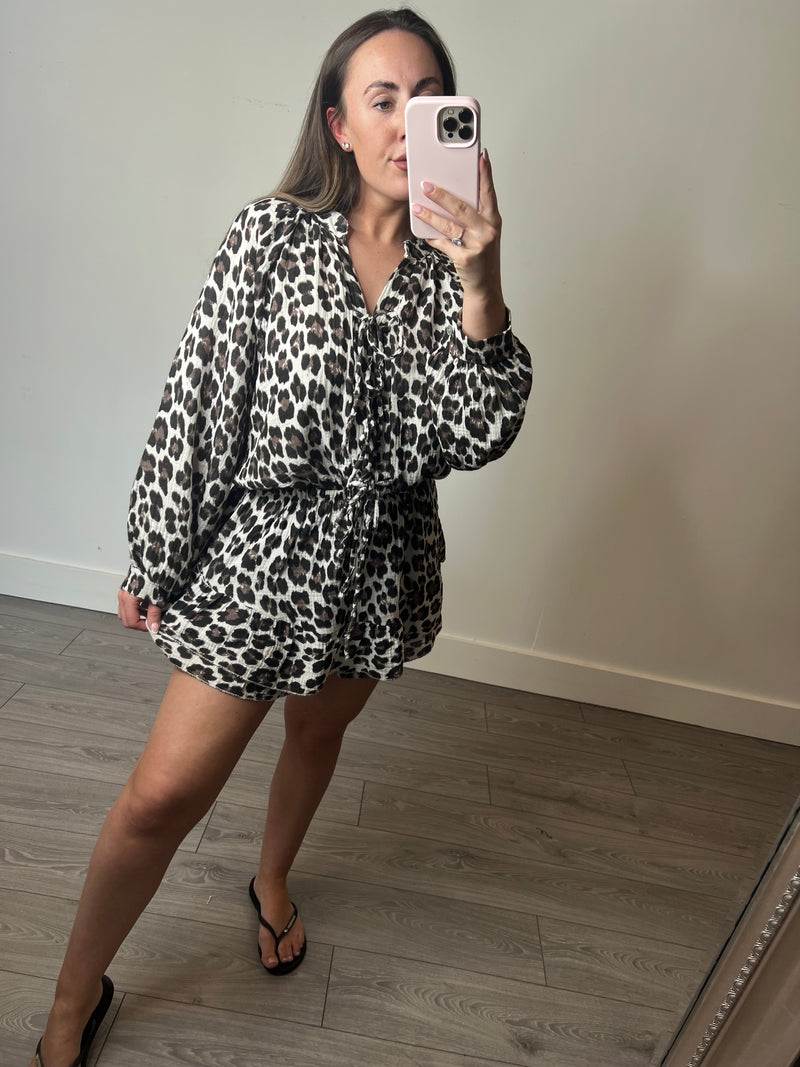 Leopard Print Playsuit